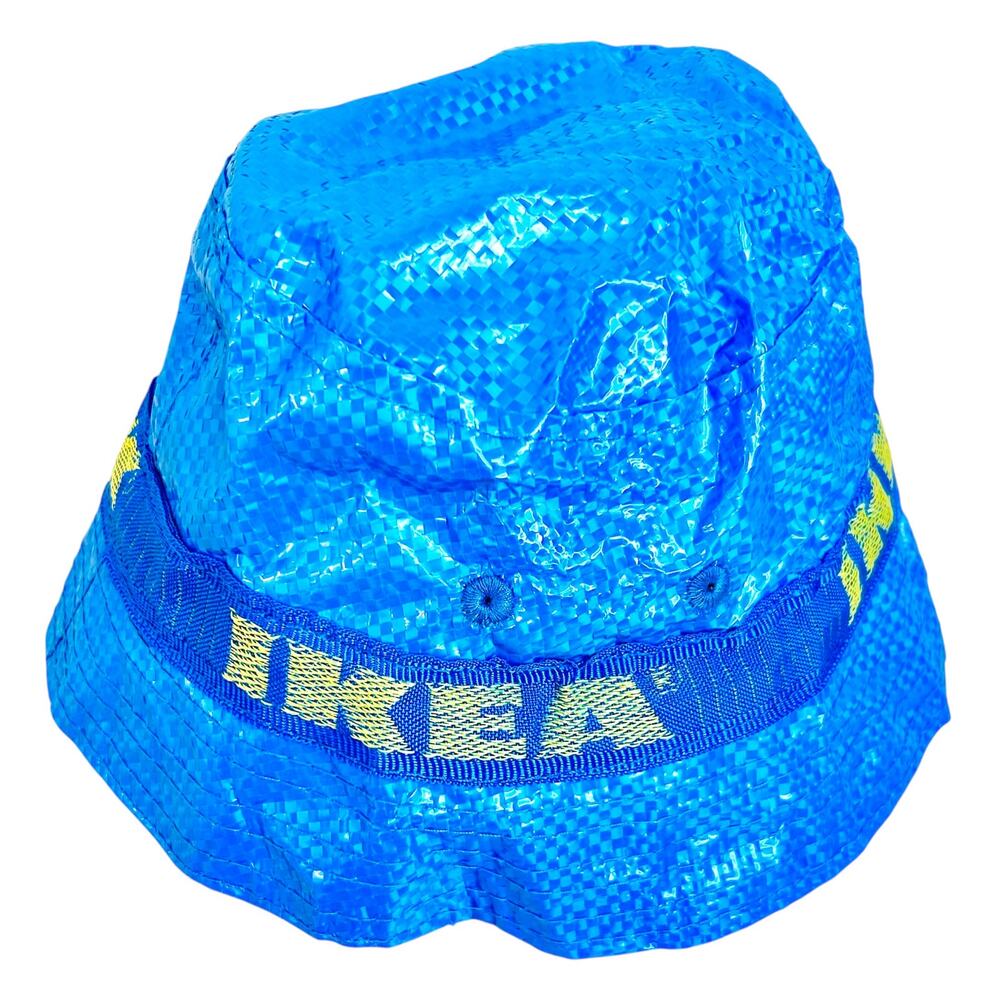 IKEA Blue Yellow Lined Vented Bucket Hat